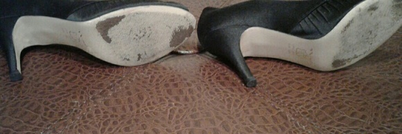 Black Open Toe Heels - Picture 3 of 3